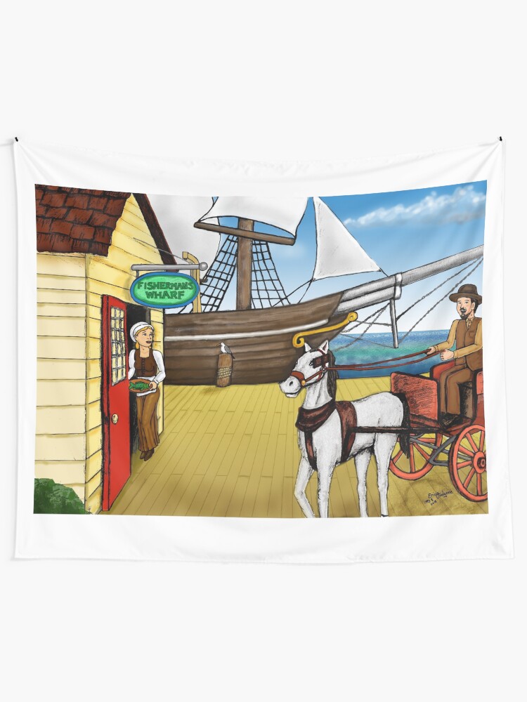 Alternate view of Fisherman's Wharf Tapestry