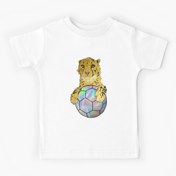 Holographic Soccer Cheetah Cub Kids T-Shirt