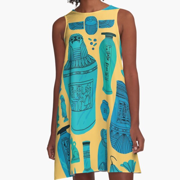 Egyptian Faience A-Line Dress