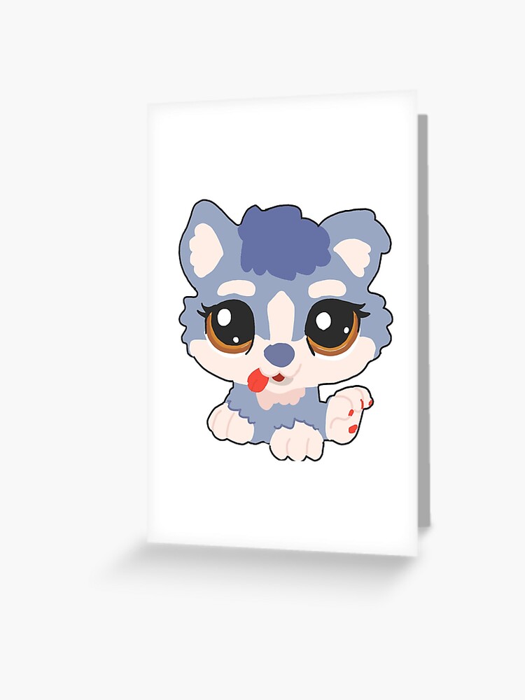 LPS Littlest Pet Shop Husky Puppy Greeting Card for Sale by digitalbridget