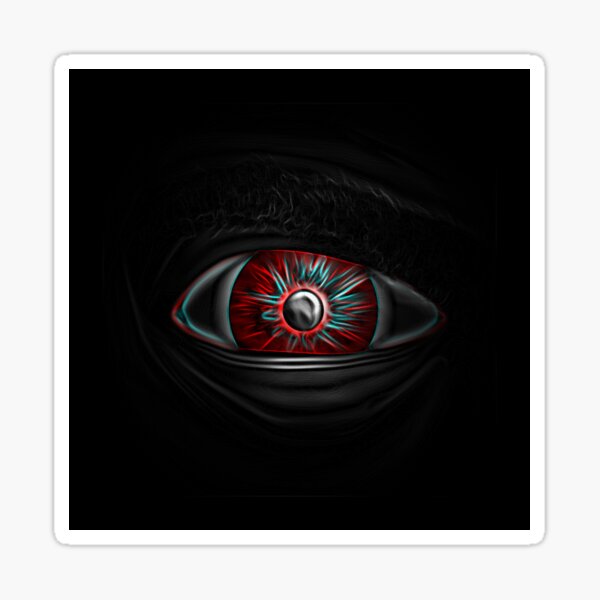 Neon Red Eye Sticker