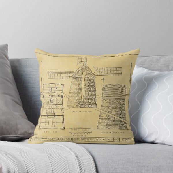 Item preview, Vintage Windmill Blueprint designed and sold by mollyfare.