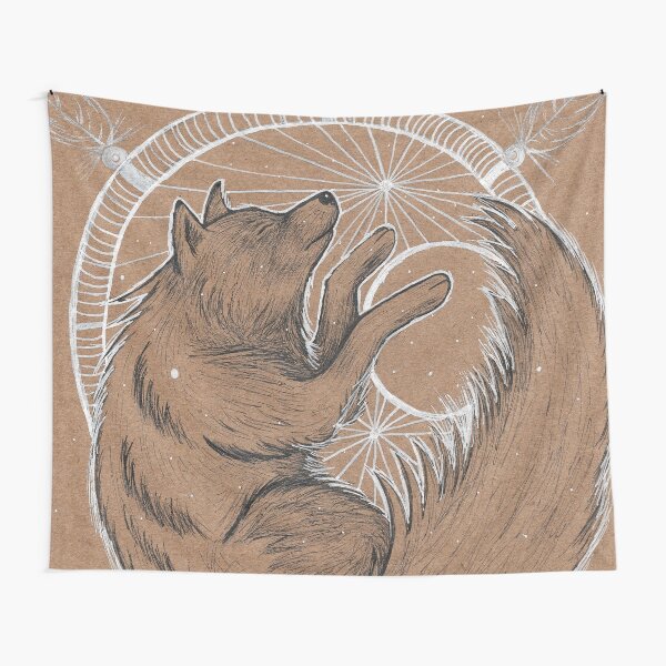 WolfMoon Catcher Tapestry