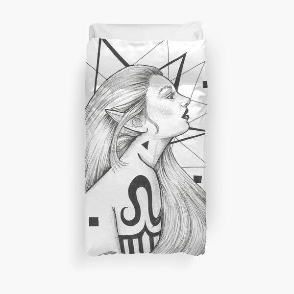 Tattooed Elf Duvet Cover