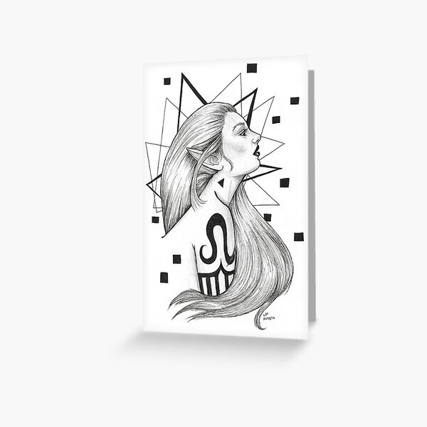 Tattooed Elf Greeting Card