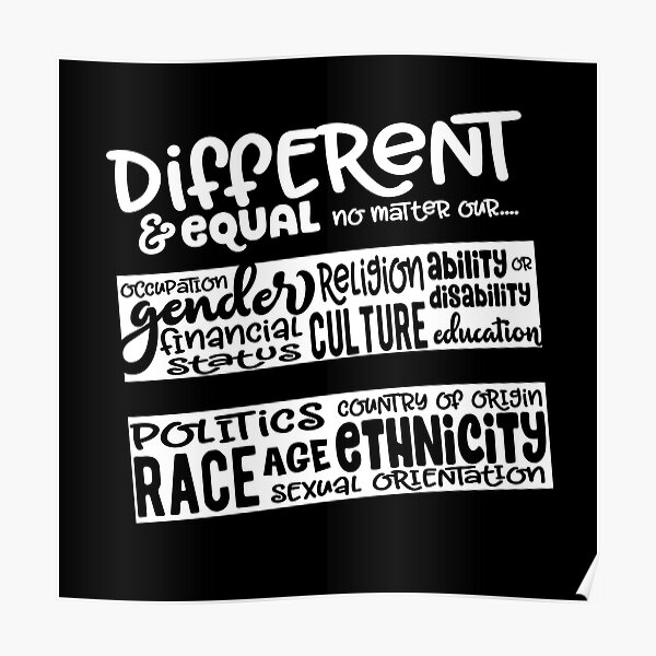 Race Equality Posters Redbubble