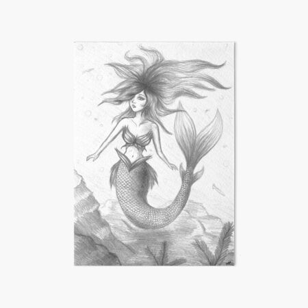 Mermaid #1 Art Board Print