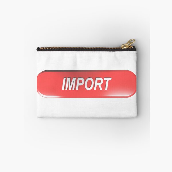 Item preview, Red rounded rectangle push button IMPORT designed and sold by carlotoffolo.