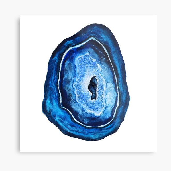 blue geode print