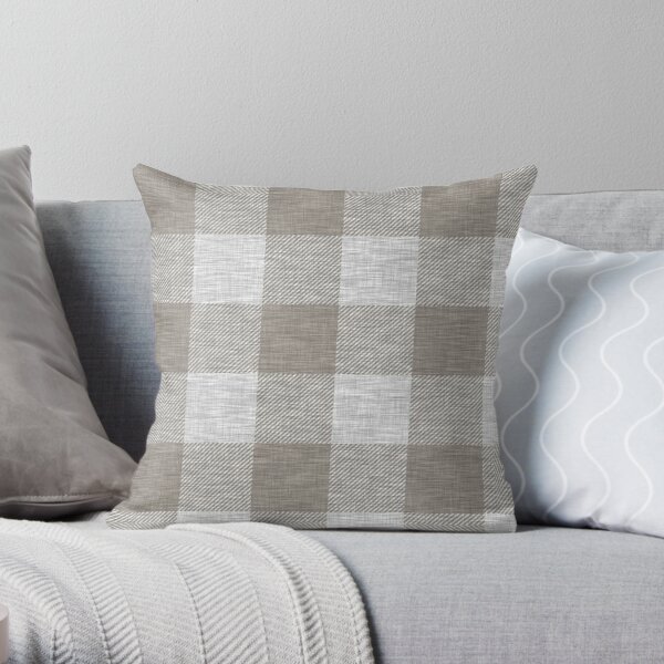 Gray and white checked 2024 pillows