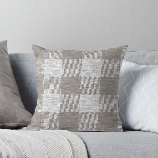 Artikel-Vorschau von Beige und grau texturierte Buffalo Plaid, designt und verkauft von SugarPineDesign.