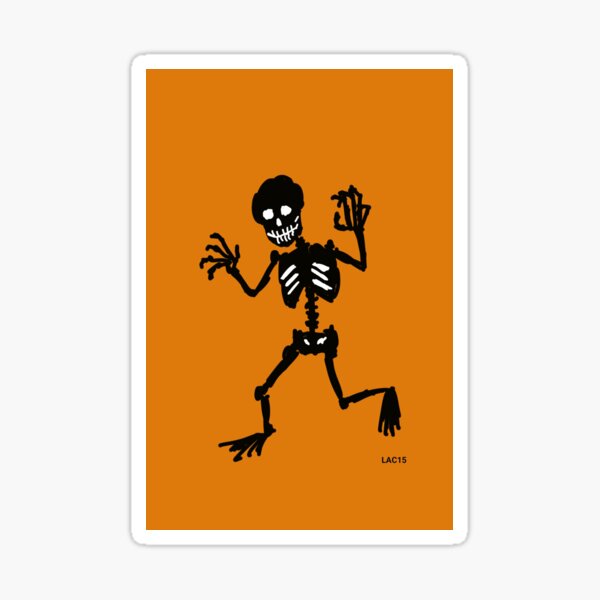 Running Skeleton Sticker