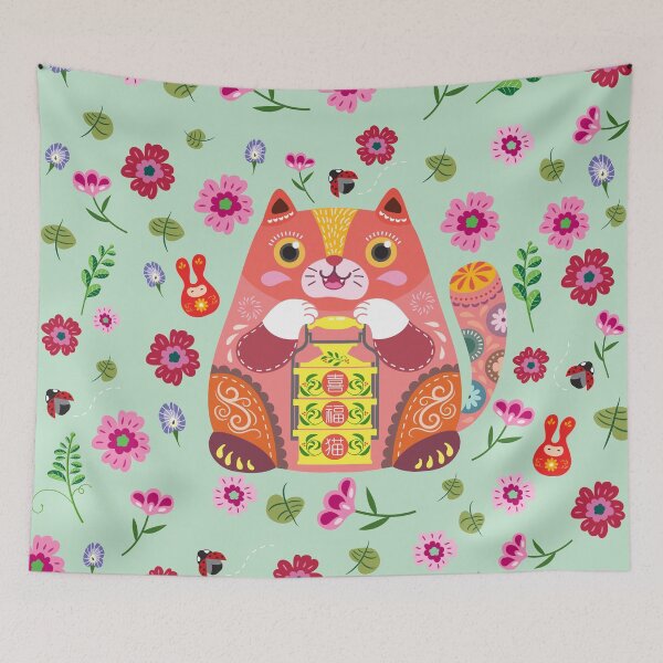 Item preview, Happy Blissful Cat designed and sold by PippiRabbit.
