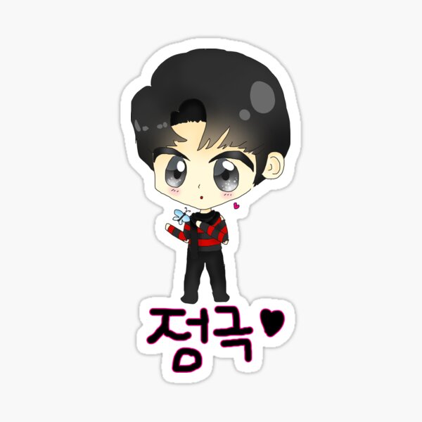 Bts Jungkook Chibi War Of Hormones Version Sticker By Ikaiimen Redbubble