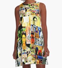 Frida Kahlo Collage Pop Art A-Line Dress