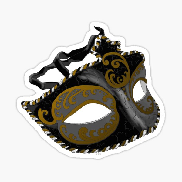 Mask of Venice in black Sticker