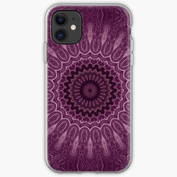 Purple Detailed Mandala Design iPhone Soft Case