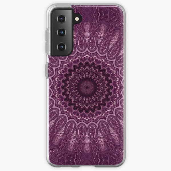 Purple Detailed Mandala Design Samsung Galaxy Soft Case