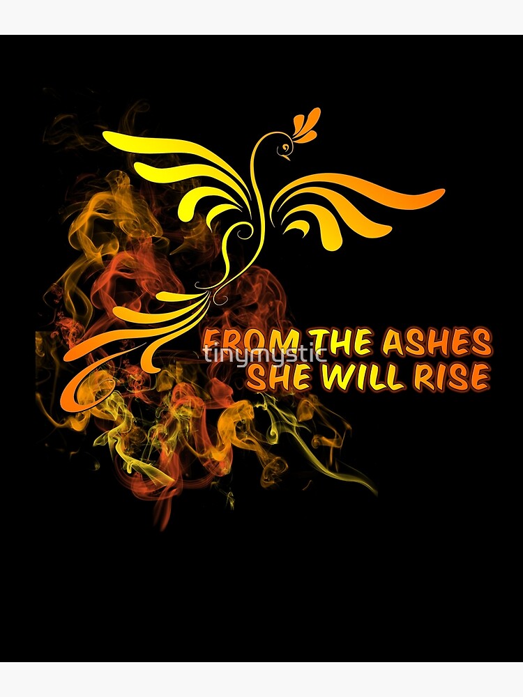 Phoenix From The Ashes Greeting Card By Tinymystic Redbubble