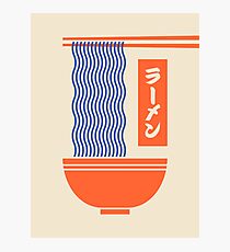 Ramen Japanese Food Tonkotsu Noodle Bowl - Cream Photographic Print