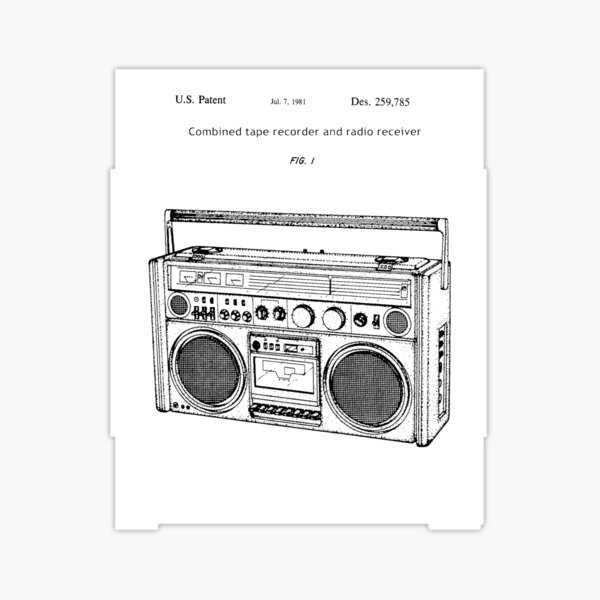 "Tape recorder, Music, cassetteplayer, analogrecording" Sticker by