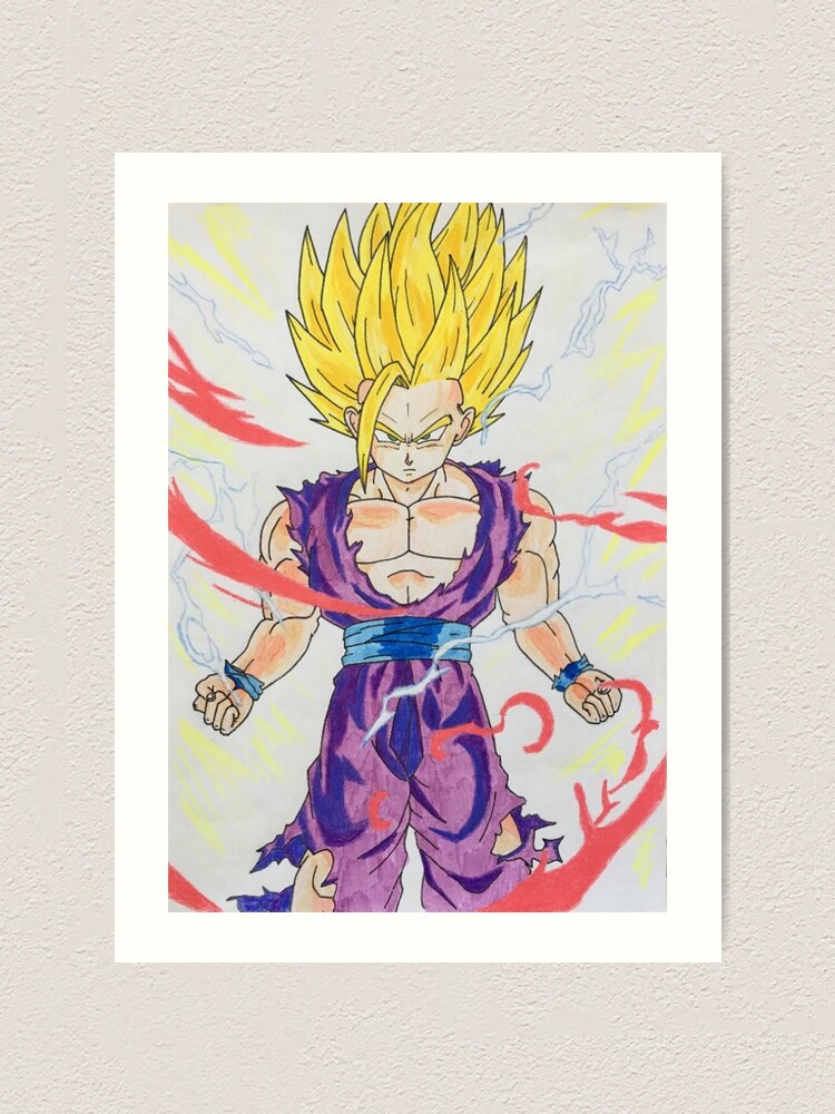 Dragon Ball z Manga page - Gohan Art Board Print by Hierax