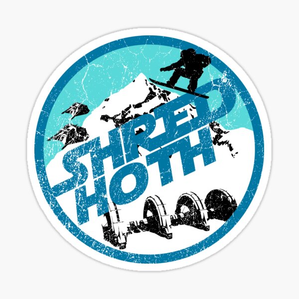 Shred 'Til Dead Snowboarder Sticker for Sale by Robin Pinger