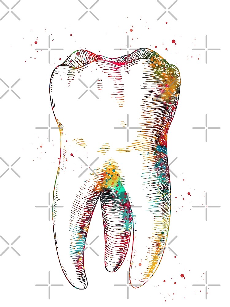 картина зуб. Tooth art. зуб акварель. картина зуб. зуб абстракция.