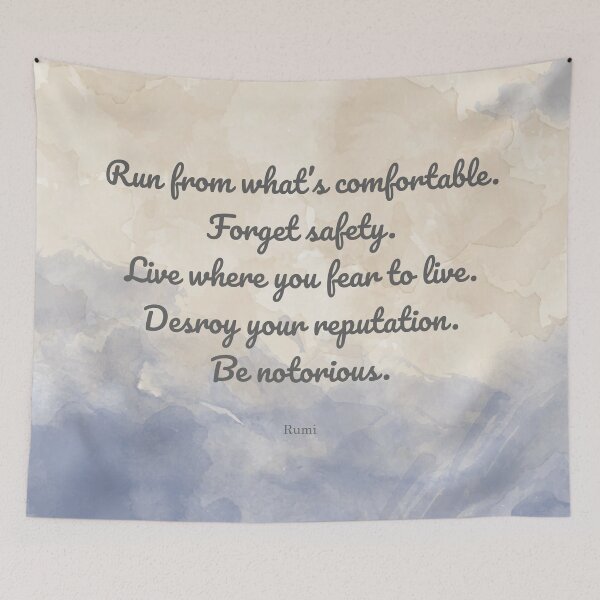 Item preview, Forget safety. Live where you fear to live. - Rumi designed and sold by StudioCitrine.