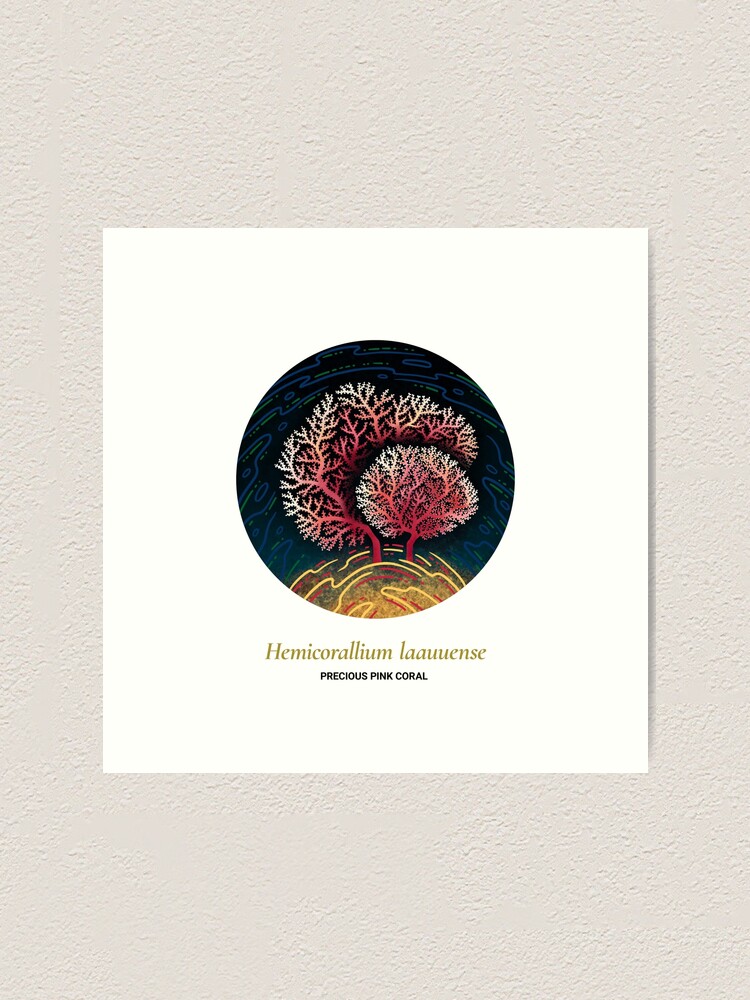 Alternate view of The Circles of Life: Precious Pink Coral Art Print