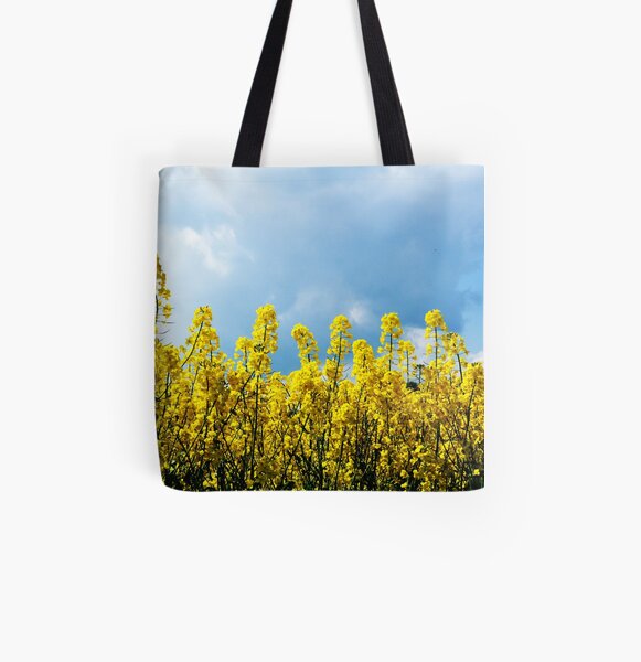 Yellow and Blue All Over Print Tote Bag