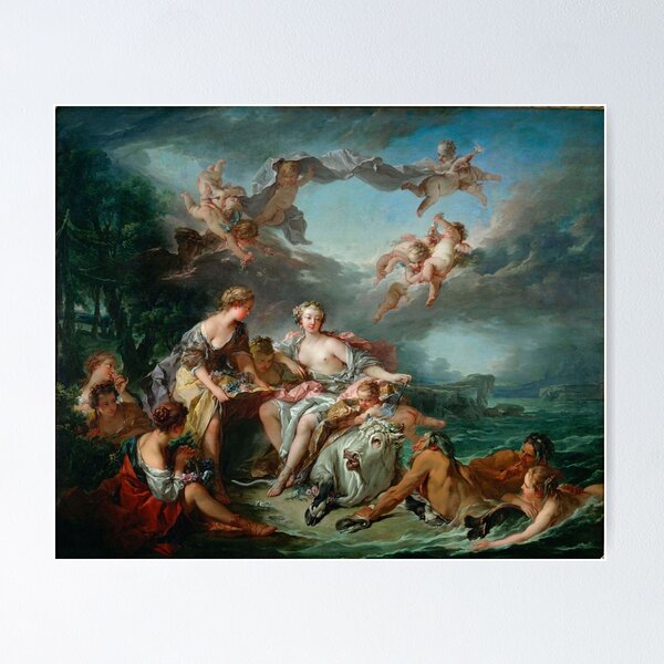 Venus On The Waves by Francois Boucher Classical Art Old Masters