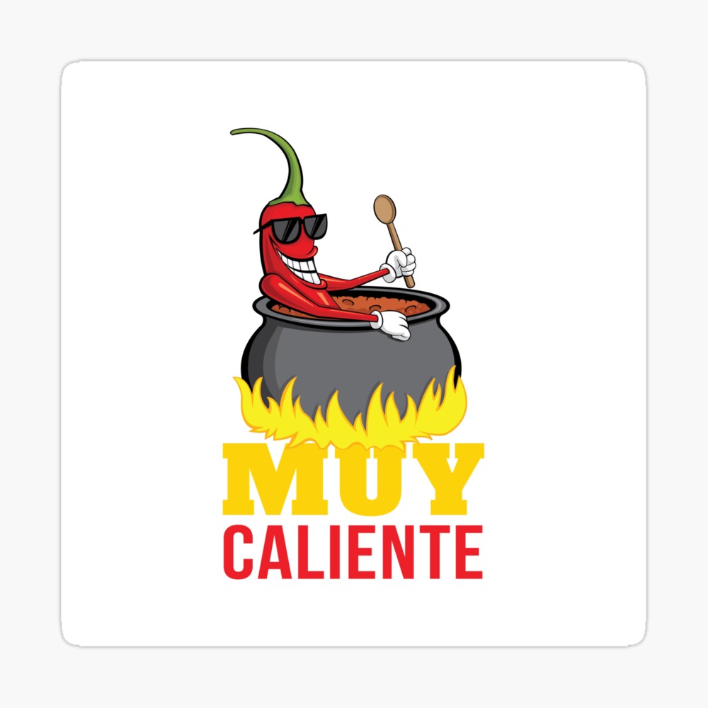 Muy Caliente Very Hot Peppers Spicy Poster for Sale by vintageday |  Redbubble