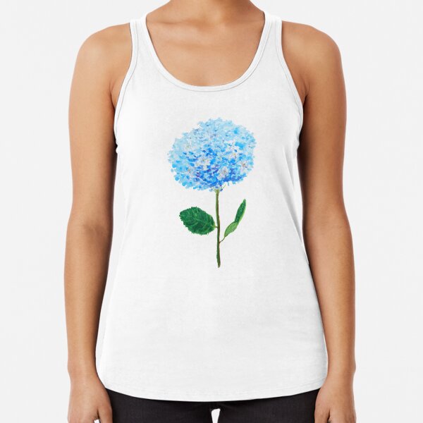 Item preview, hand painted abstract blue hydrangea watercolor  designed and sold by ColorandColor.