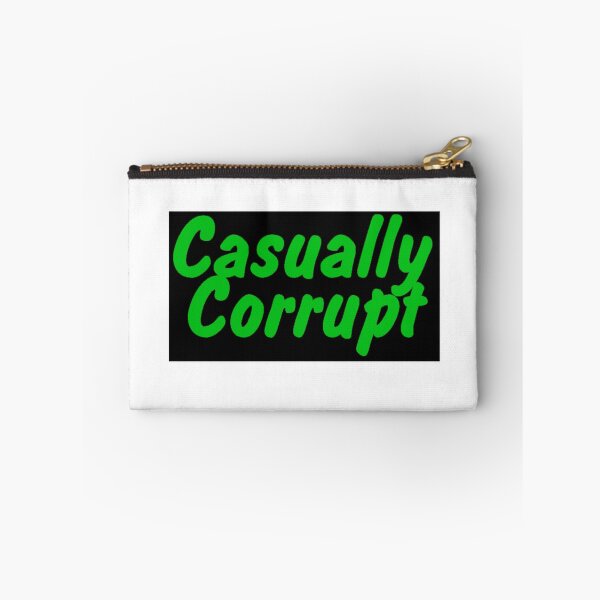 Item preview, Casually Corrupt Green on Black Block (Small) designed and sold by CasuallyCorrupt.