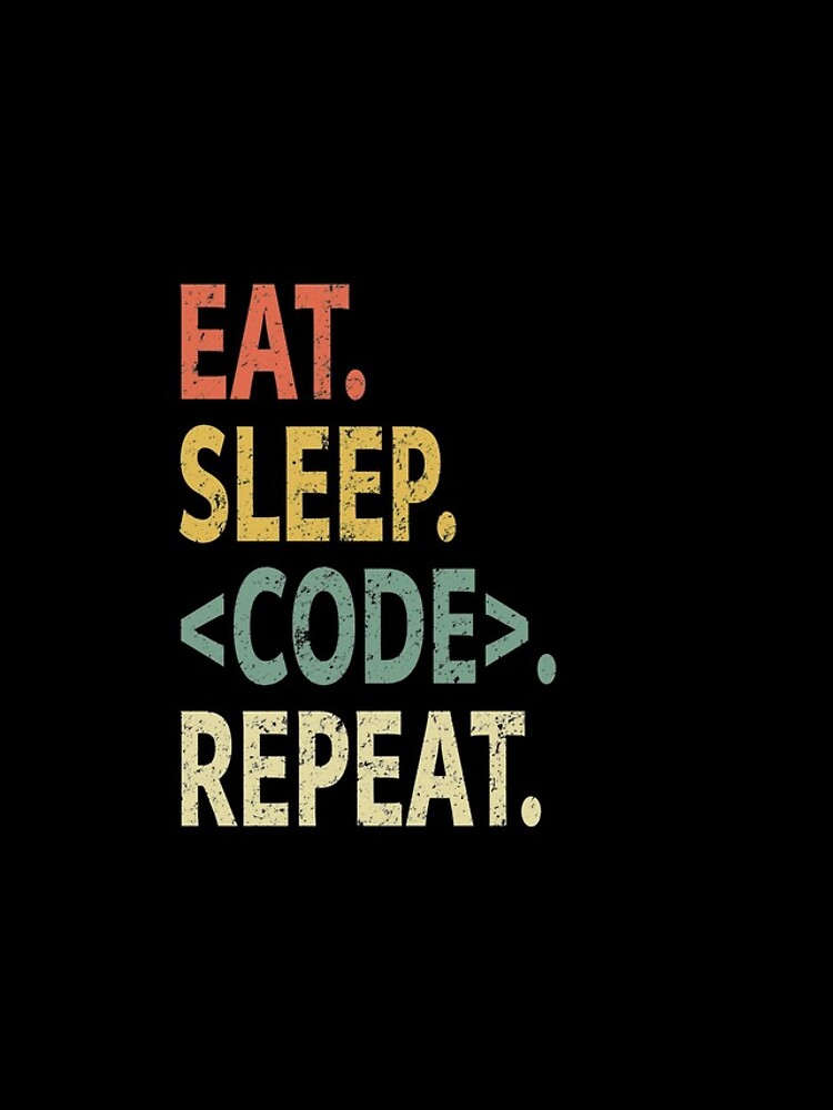 Thumbnail 4 of 4, iPhone Case, Eat Sleep Code Repeat Computer Programmer designed and sold by sillerioustees.