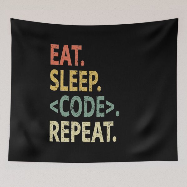 Item preview, Eat Sleep Code Repeat Computer Programmer designed and sold by sillerioustees.