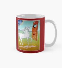 Einhorn: Vintage 1978 Herz Piercing abstrakte Dali Print Tasse (Standard)
