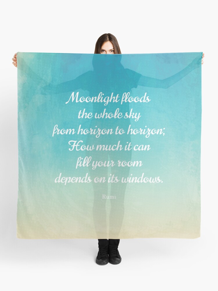 Foulard Clair De Lune Belle Citation De Rumi Par Studiocitrine Redbubble