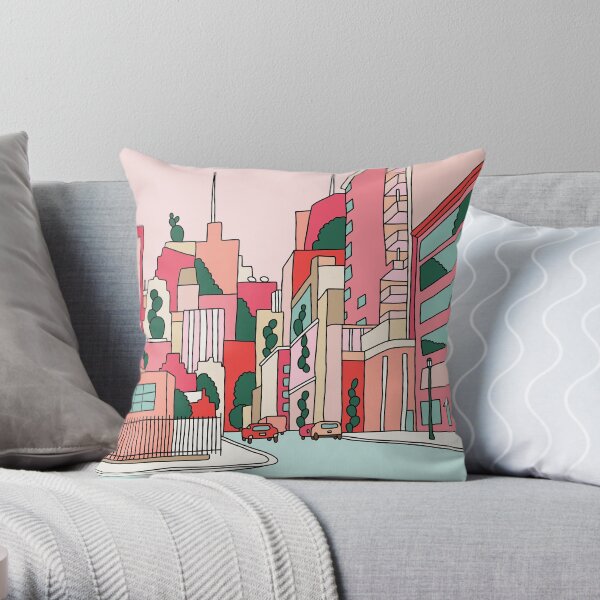 New York by Elebea Throw Pillow