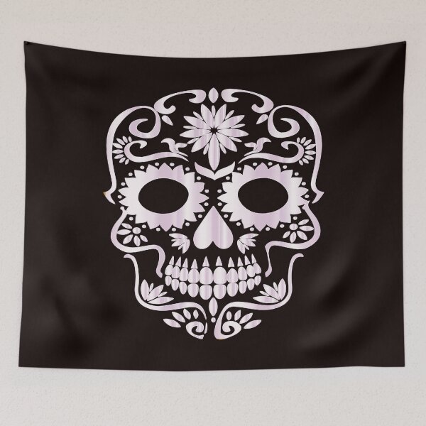 Item preview, White Day of the Dead Sugar Skull Head designed and sold by PrairieRidgeDesigns.