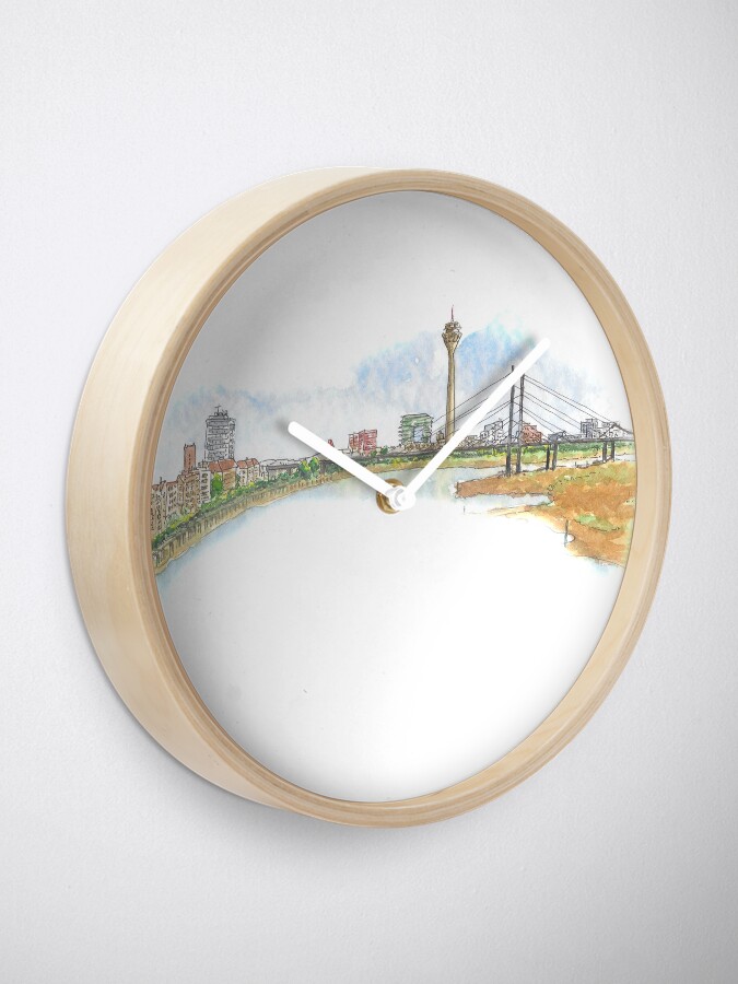Vista alternativa de Reloj Skyline - Düsseldorf lleva Umlaut blog