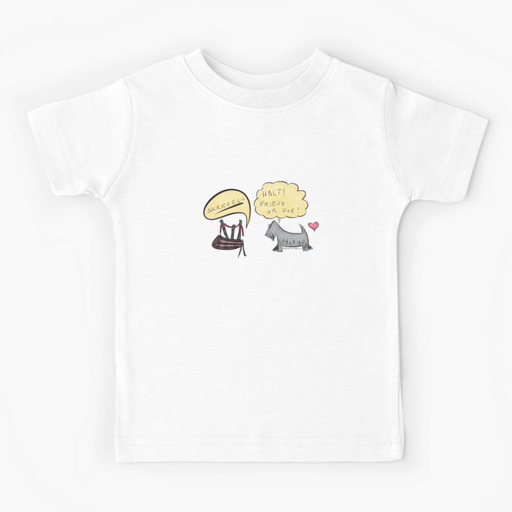 Jack Meets a Bagpipe Kids T-Shirt