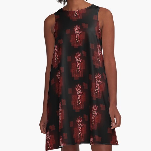 Red Neon Reach A-Line Dress
