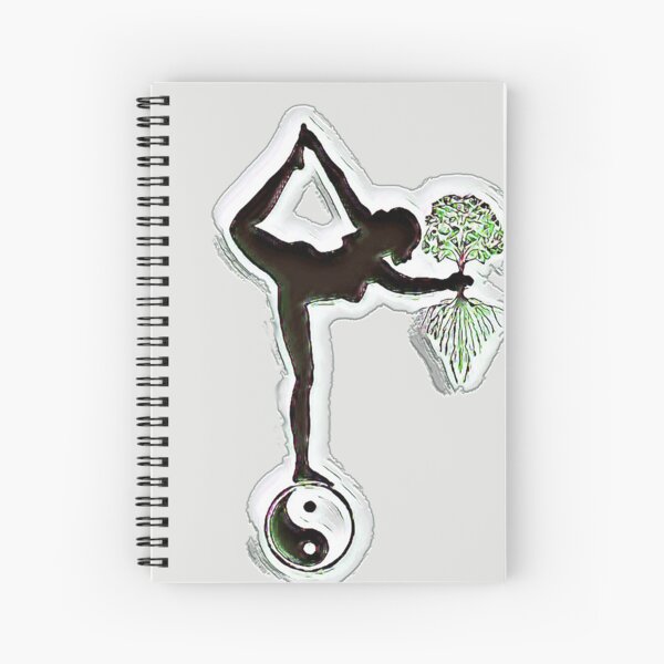 Yoga Tree of Life Yin Yang Balance Spiral Notebook