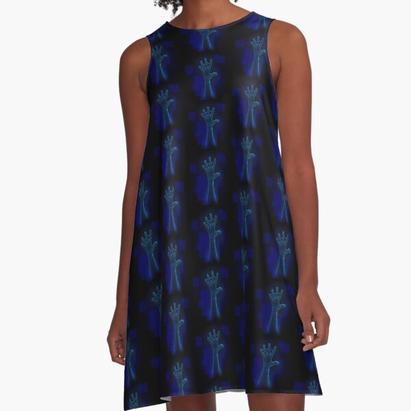 Neon Blue Reach A-Line Dress