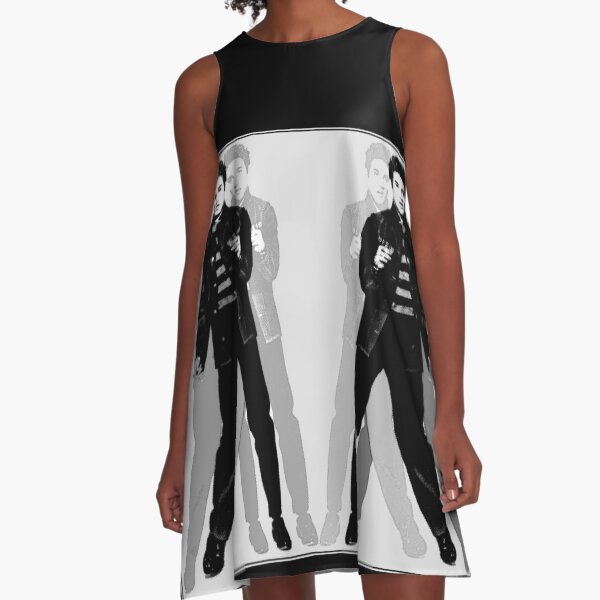 ELVIS COLLAGE PORTRAIT : Me and My Shadows Warhol Style Print A-Line Dress