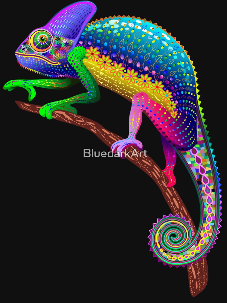 Chameleon Fantasy Rainbow Colors by BluedarkArt