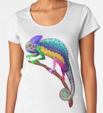 Chameleon Fantasy Rainbow Colors Women's Premium T-Shirt