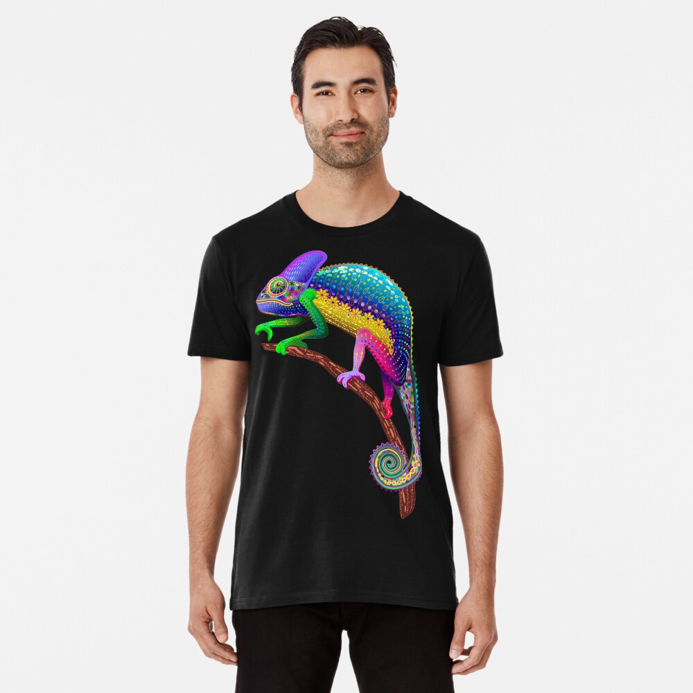 Chameleon Fantasy Rainbow Colors Premium T-Shirt